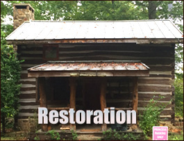 Historic Log Cabin Restoration  Keswick, Virginia